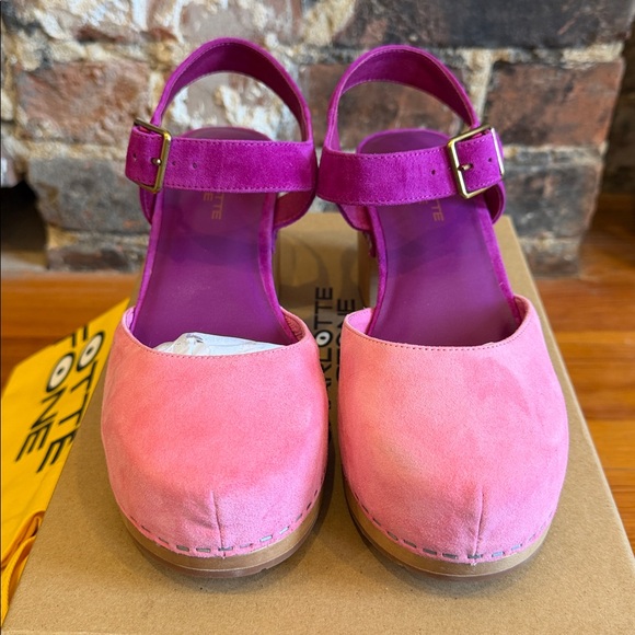 New in box! Charlotte Stone Maud Sandals in Flamingo Azalea size 8 - Picture 2 of 8